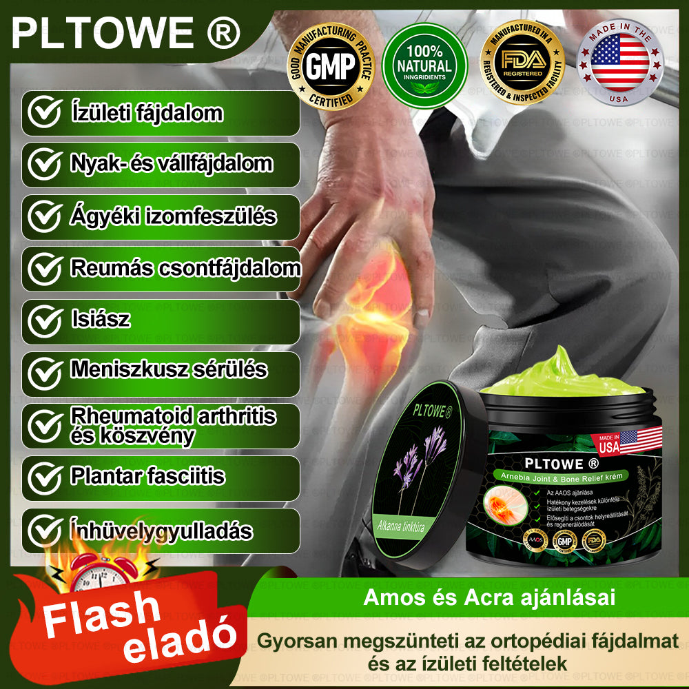 PLTOWE® Arnebia Ízületi és Csontfájdalom Enyhítő Krém (AAOS ajánlja)