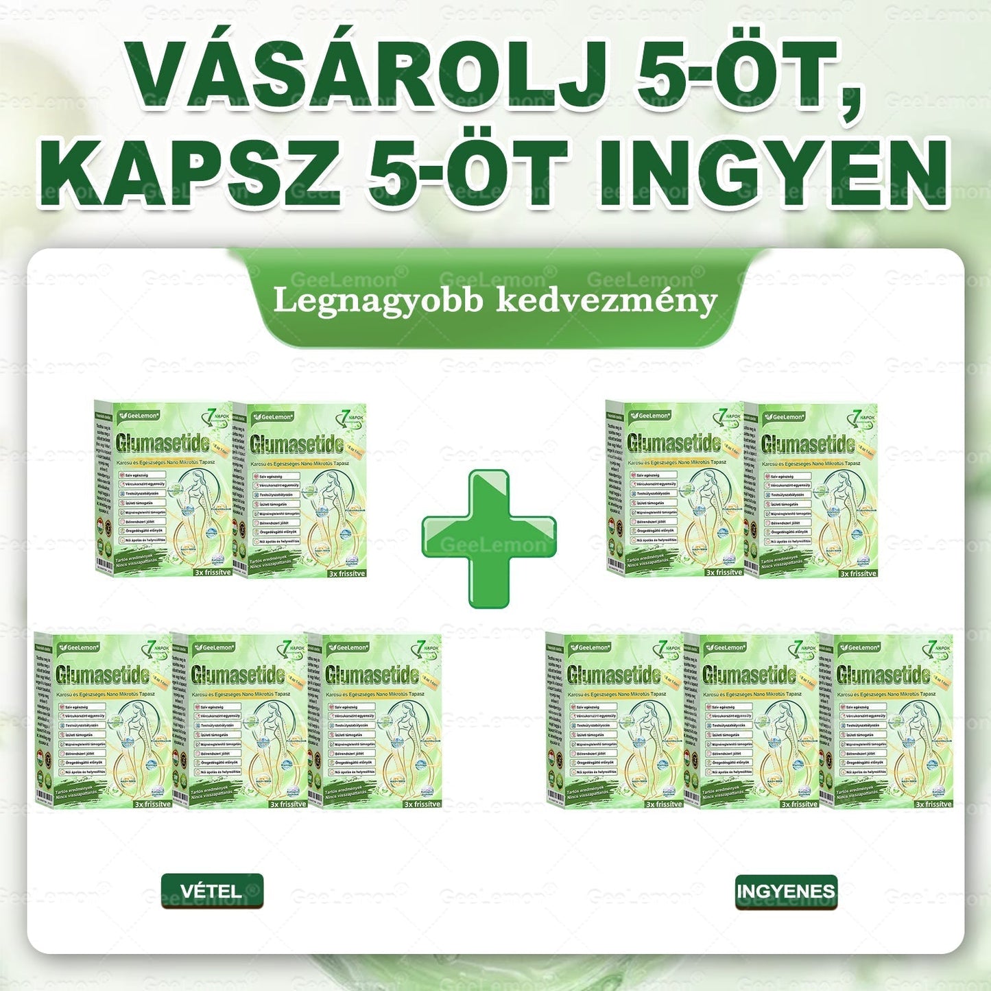 🎄Karácsonyi leárazás 🎄𝐆𝐞𝑒𝐿𝑒𝐦𝐨𝐧® Glumasetide 8 az 1-ben Karcsú és Egészséges Nano Mikrotűs Tapasz 🇭🇺✨✨